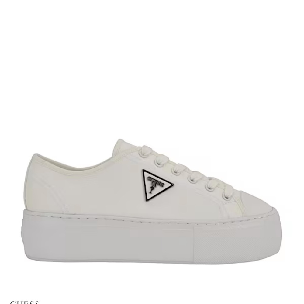 NWOT Guess Joezi White Platform Sneakers